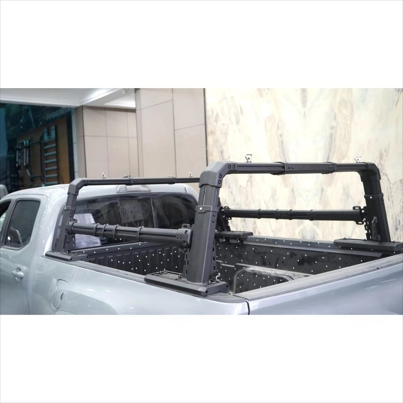 Adjustable Aluminum Alloy Trunk Mount with 2 Side Box for T6/T7/T8/T9 Pickup Trucks with 400kg Capacity Easy Installation